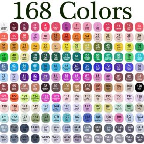 168 color chart art marker