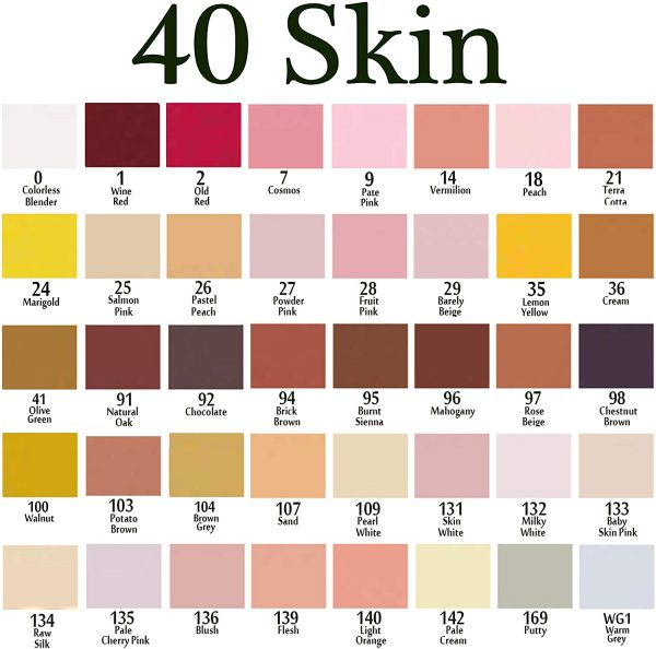 ADAXI 40 Colors Art Markers Skintone – ADAXI Arts