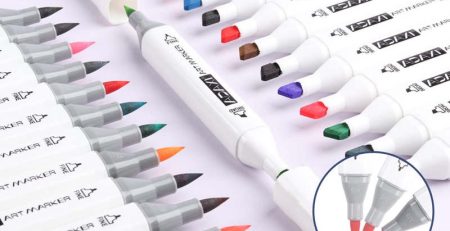 80 color brush markers