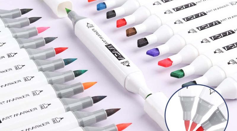 80 color brush markers