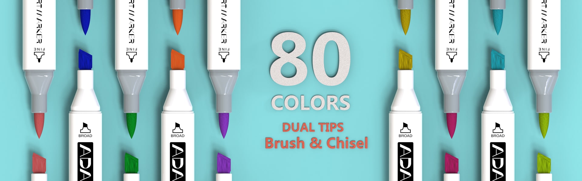adaxi 80 colors brush markers